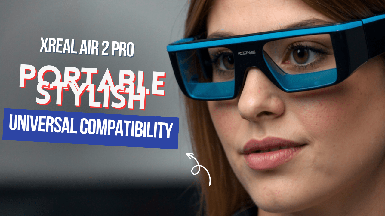 XREAL Air 2 Pro AR Glasses and Beam Bundle, The Ultimate Wearable Display  with 3-Level Immersion Control, Up to 330 IMAX Screen, Portable TV Box
