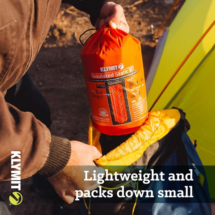Klymit Insulated Static V: Comfortable, warm, and packable camping sleeping pad.