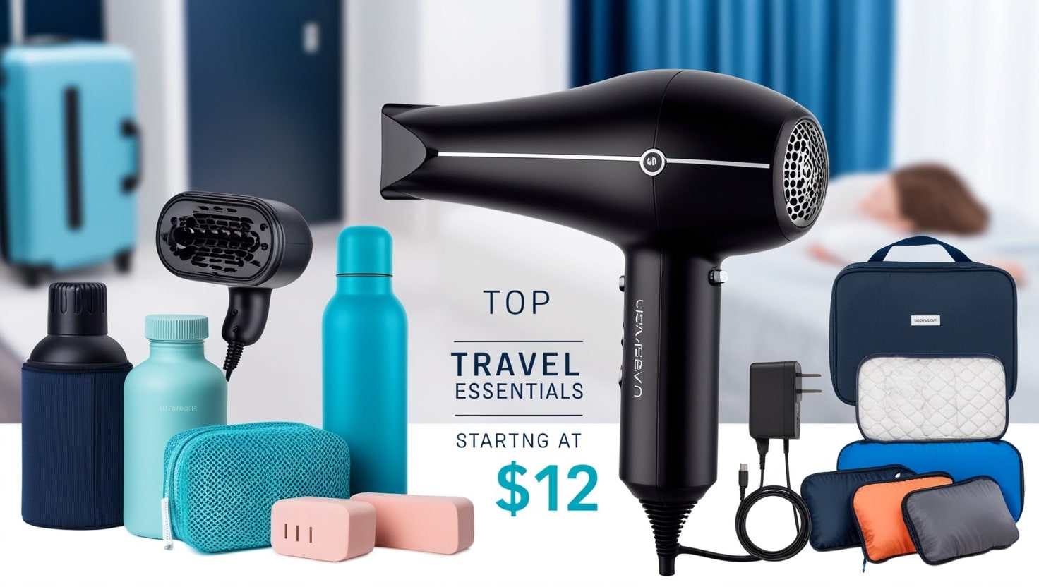 An Editor-Loved Best Travel Hair Dryer That’s Perfect for Every Traveler—Plus 6 Must-Have Affordable Travel Essentials