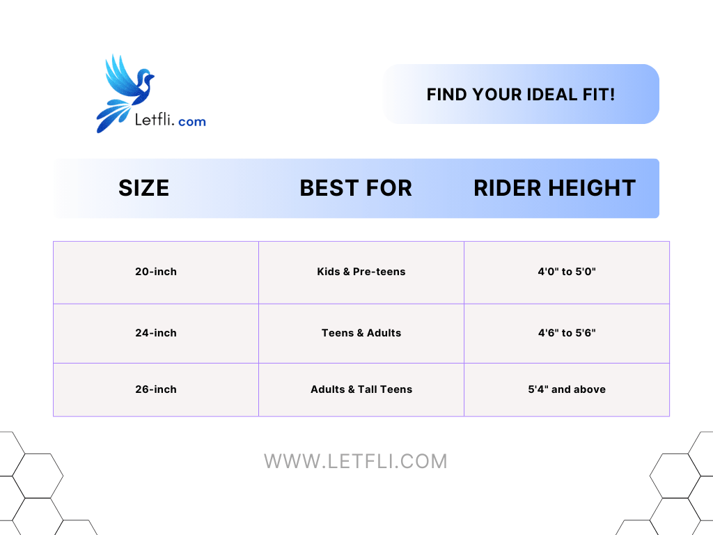 Huffy Stone Mountain Hardtail Bike Size Guide