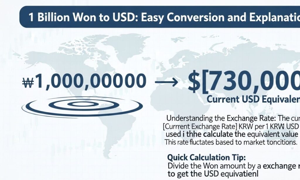 1 Billion Won to USD: Easy Conversion and Explanation